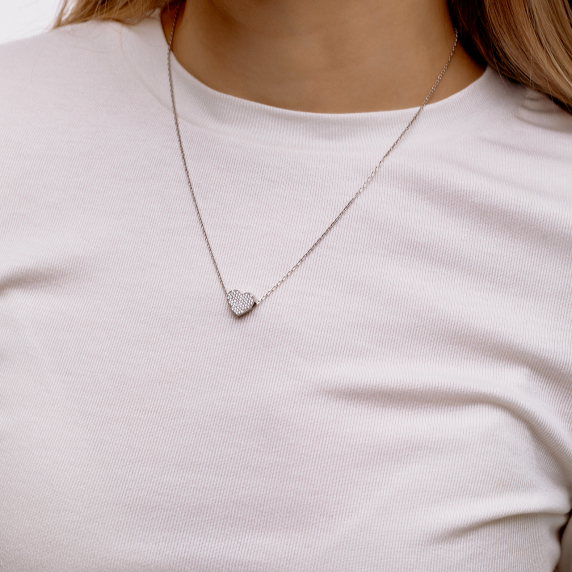 Серебряное колье &amp;quot;Сердце&amp;quot; - 2