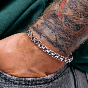 Серебряный браслет "Двойной якорь"