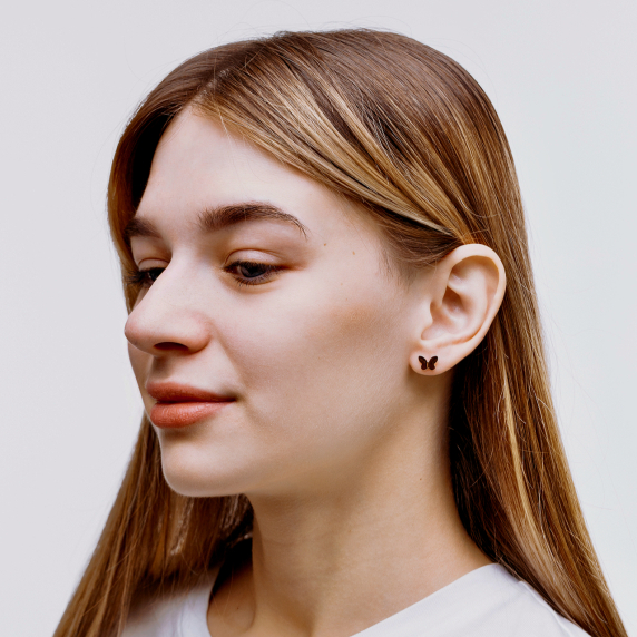 Золоті пусети “Метелик” - 4