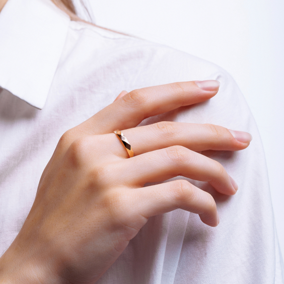 Золота каблучка &amp;quot;Грань&amp;quot; - 2