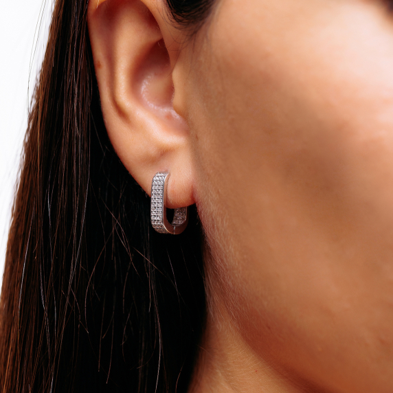 Серебряные серьги "Дорожка" - 2 Серебряные серьги "Дорожка" - 2