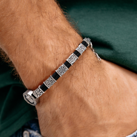 Срібний браслет &amp;quot;10 Рун&amp;quot; - 4