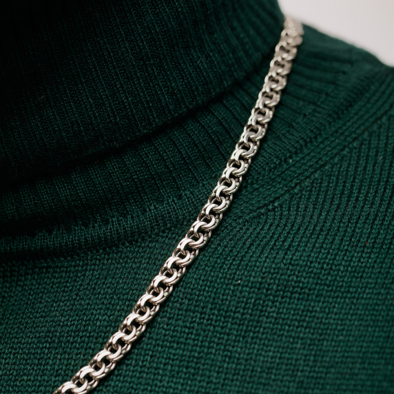 Серебряная цепочка &amp;quot;Бисмарк плоский&amp;quot; - 2