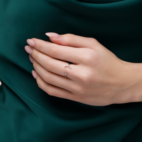 Срібна каблучка &amp;quot;Місяць&amp;quot; - 1