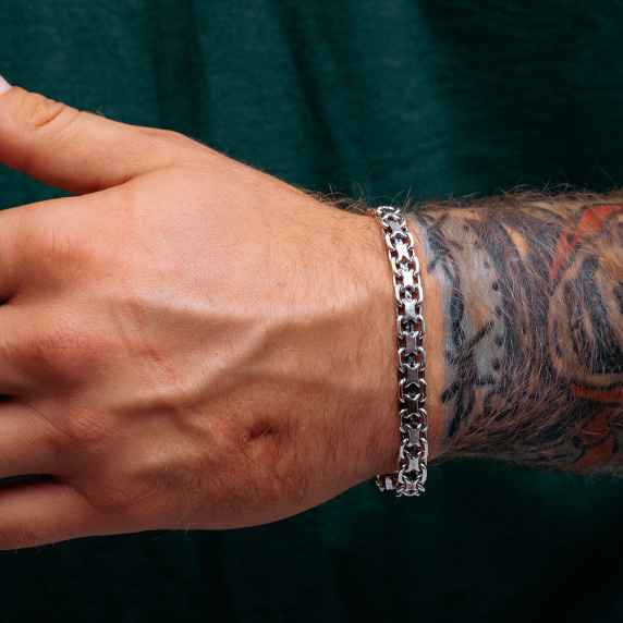 Срібний браслет &amp;quot;Подвійний якір&amp;quot; - 3