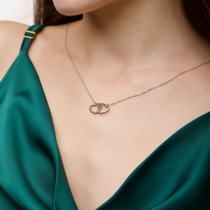 Серебряное колье "Сердце"