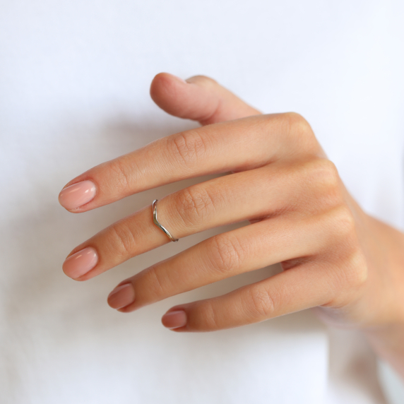 Срібна фалангова каблучка - 1