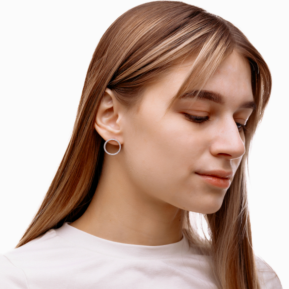 Серебряные пусеты &amp;quot;Око&amp;quot; - 4