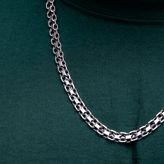 Серебряная цепь &amp;quot;Двойной якорь&amp;quot; - 4