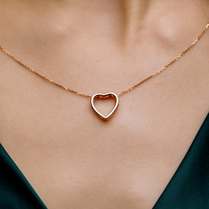 Золотая подвеска "Сердце"