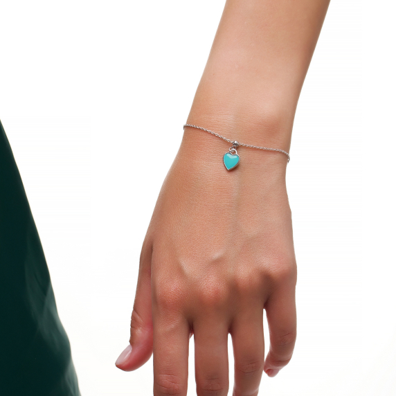 Серебряный браслет &amp;quot;Сердце&amp;quot; - 4