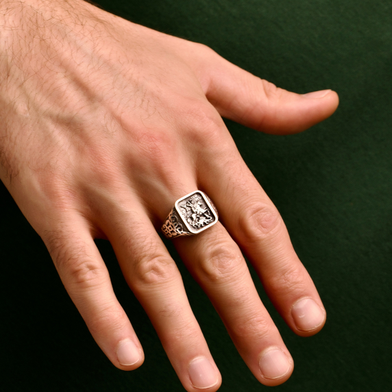 Серебряная печатка &amp;quot;Св. Георгий&amp;quot; - 1