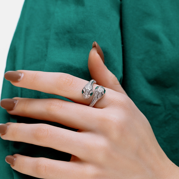 Серебряное кольцо &amp;quot;Змея&amp;quot; - 3