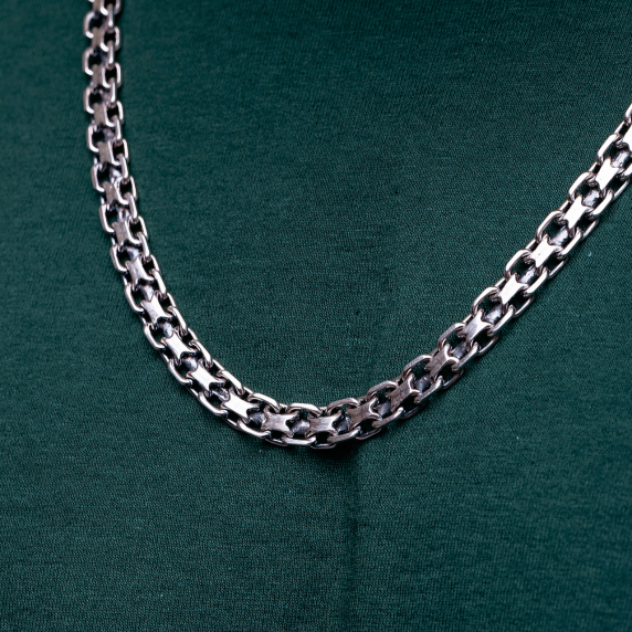 Серебряная цепь &amp;quot;Двойной якорь&amp;quot; - 3