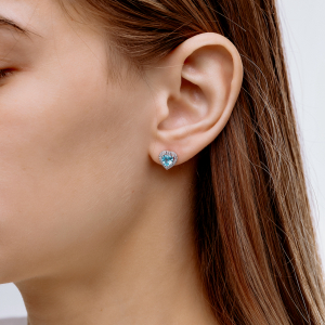 Серебряные серьги "Сердце"