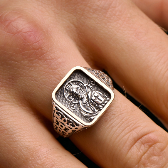 Серебряная печатка &amp;quot;Иис. Христос&amp;quot; - 3