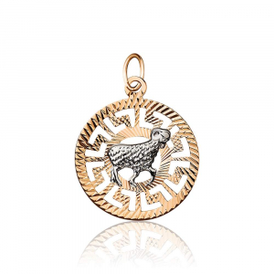 Золотая подвеска "Овен"