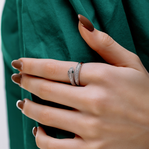 Серебряное кольцо &amp;quot;Змея&amp;quot; - 4