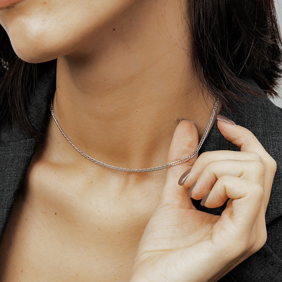 Срібний ланцюг &amp;quot;Подвійний ромб&amp;quot; 50р - 2