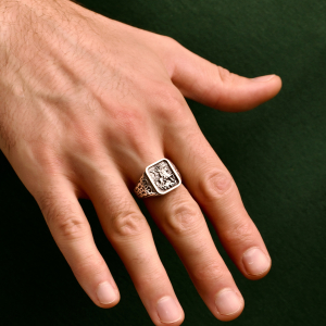 Срібний перстень "Св. Георгій"