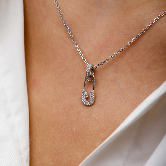 Серебряная подвеска &amp;quot;Булавка&amp;quot; - 2