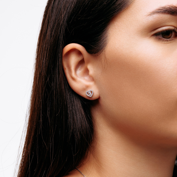 Срібні пусети &amp;quot;Серце&amp;quot; - 3