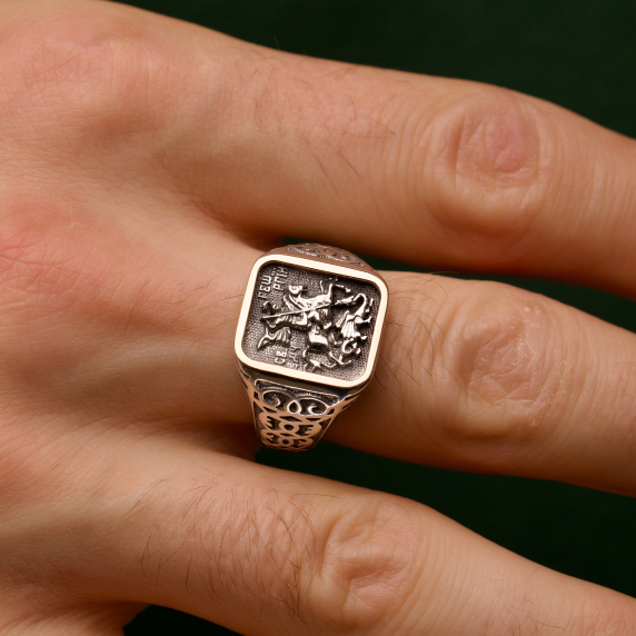 Серебряная печатка &amp;quot;Св. Георгий&amp;quot; - 2