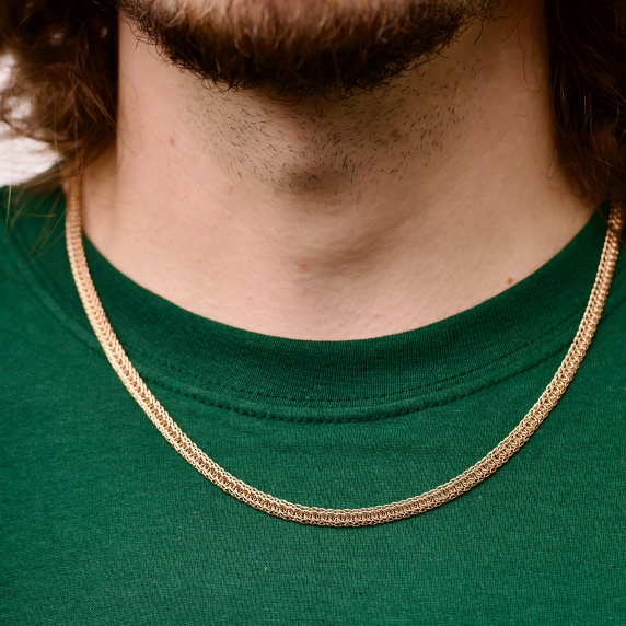 Золотая цепочка &amp;quot;Кружевной бисмарк&amp;quot; - 6