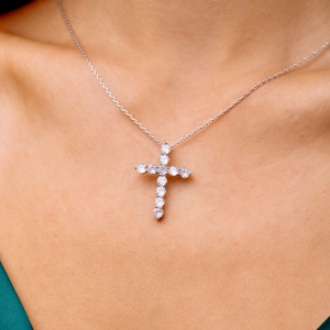 Серебряное колье "Крест"