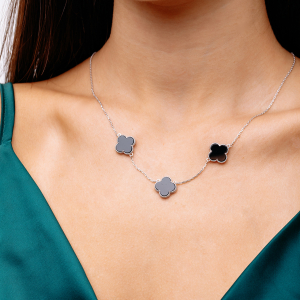 Серебряное колье "Cloveria"