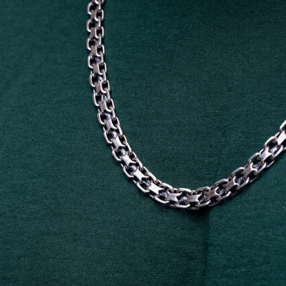 Серебряная цепь &amp;quot;Двойной якорь&amp;quot; - 3