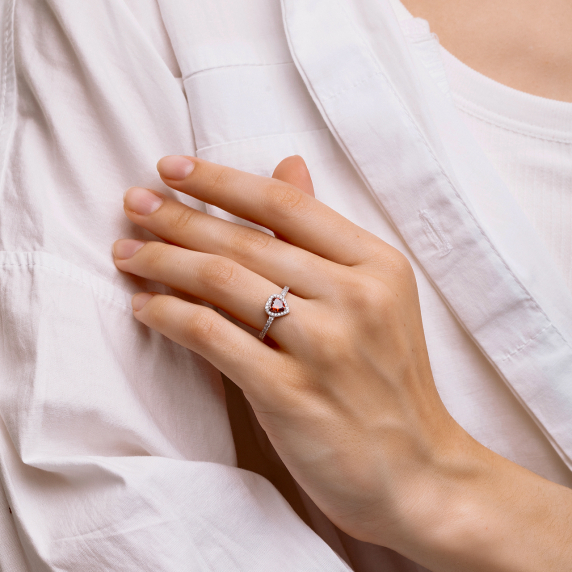 Серебряное кольцо &amp;quot;Сердце&amp;quot; - 2