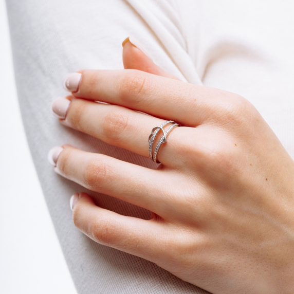 Серебряное кольцо &amp;quot;Сердце&amp;quot; - 3