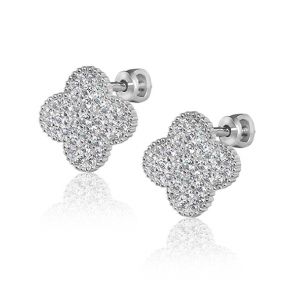 Серебряные пусеты "Cloveria" - 3 Серебряные пусеты "Cloveria" - 3