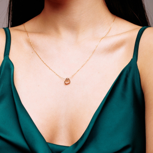 Золотое колье "Сердце"