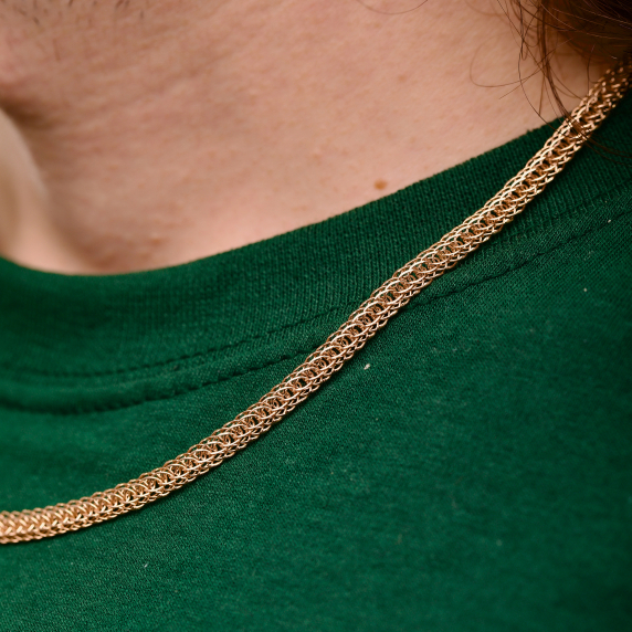 Золотая цепочка "Кружевной бисмарк" - 2 Золотая цепочка "Кружевной бисмарк" - 2