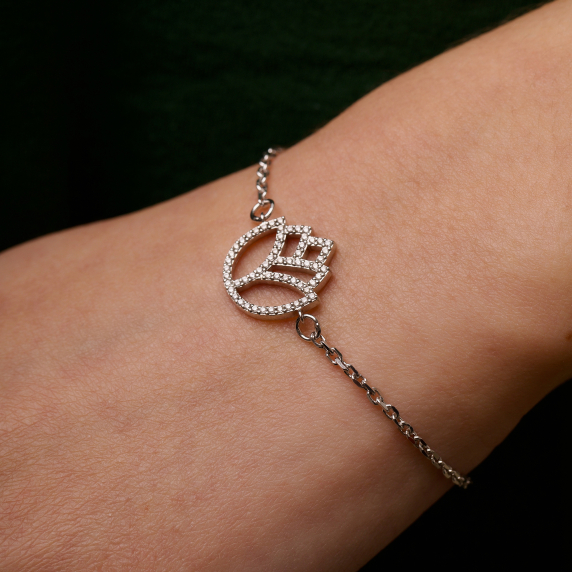 Срібний браслет &amp;quot;Лотос&amp;quot; - 1