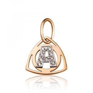 Золотая подвеска "А"