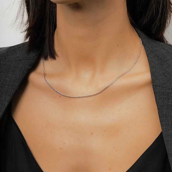 Срібний ланцюг &amp;quot;Подвійний ромб&amp;quot; 45р - 2