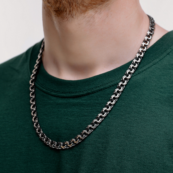 Серебряная цепь &amp;quot;Плоский Бисмарк&amp;quot; - 4