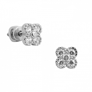 Серебряные пусеты "Cloveria"