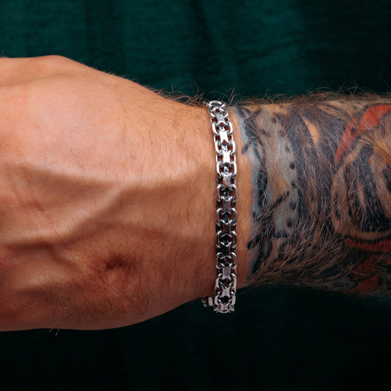 Срібний браслет &amp;quot;Подвійний якір&amp;quot; - 5