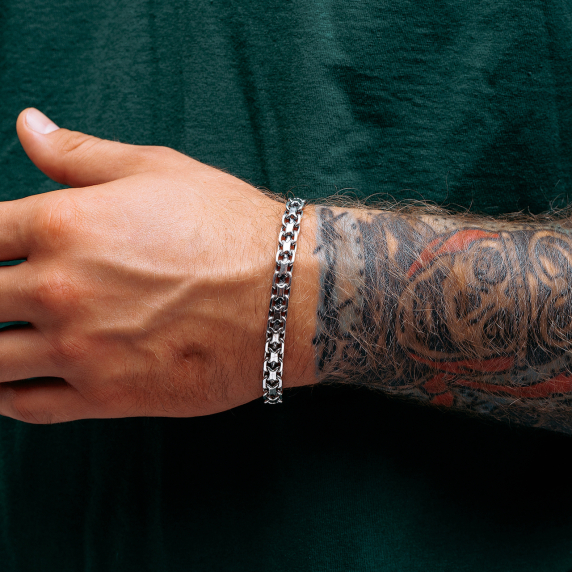 Срібний браслет &amp;quot;Подвійний якір&amp;quot; - 4