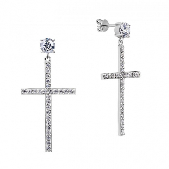 Срібні пусети &amp;quot;хрест&amp;quot; - 2