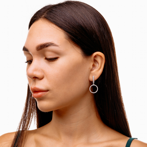 Серебряные серьги &amp;quot;Око&amp;quot; - 4