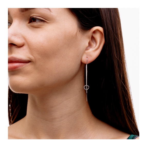 Срібні сережки &amp;quot;Серце&amp;quot; - 2