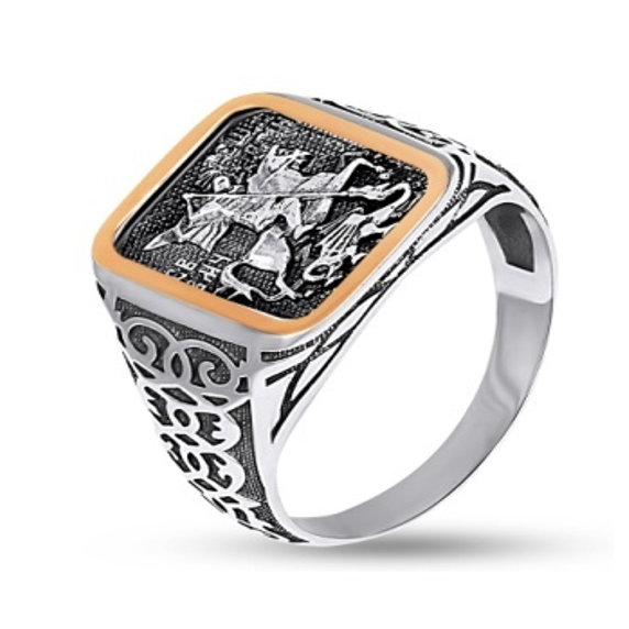 Серебряное кольцо &amp;quot;Св. Георгий&amp;quot; - 6