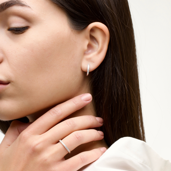 Серебряные сережки &amp;quot;Доминика&amp;quot; - 8