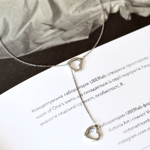 Золотое колье "Сердце"