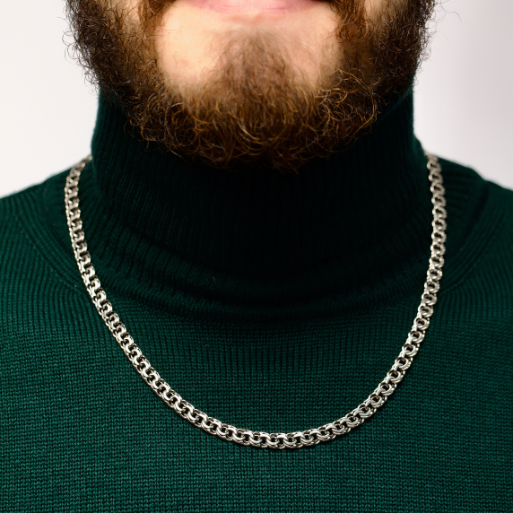 Серебряная цепочка &amp;quot;Бисмарк плоский&amp;quot; - 4